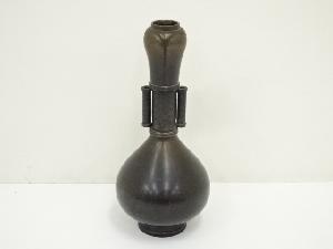 青海波帯文銅花入